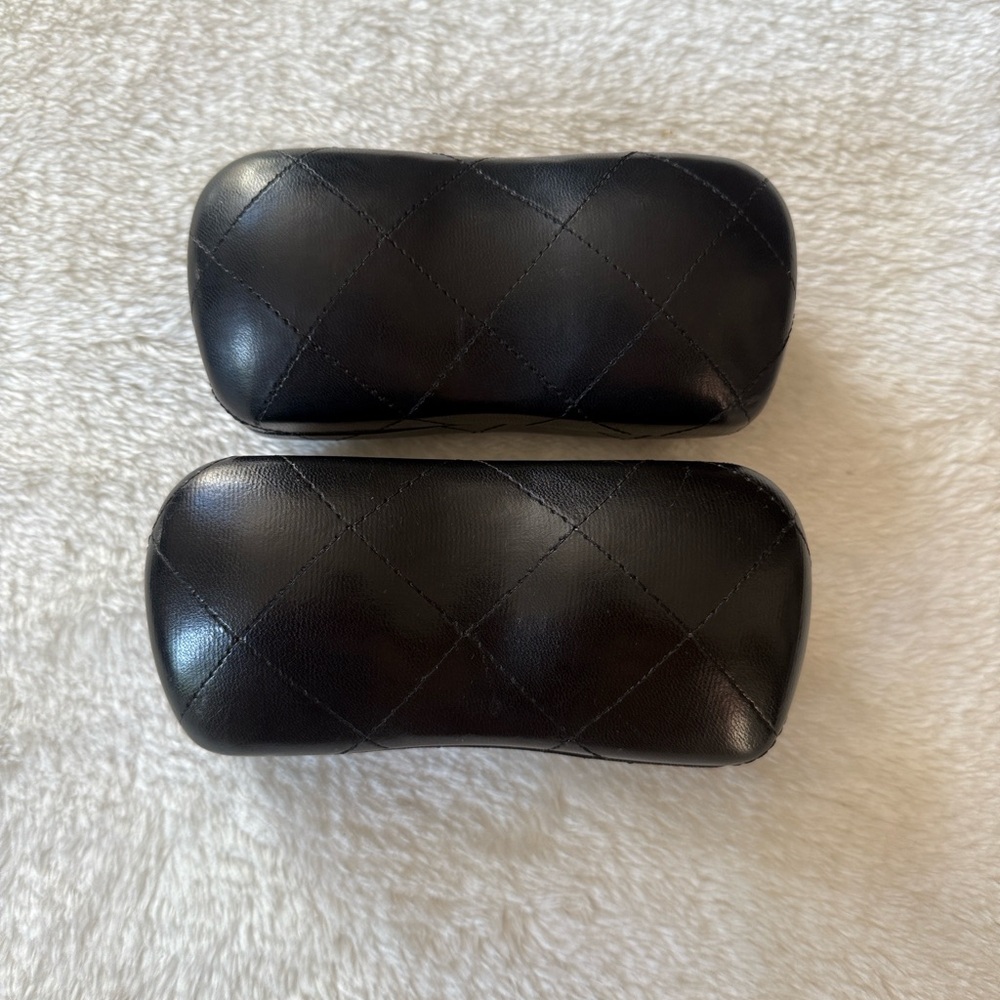 Black Chanel Quilted Eyeglass Cases